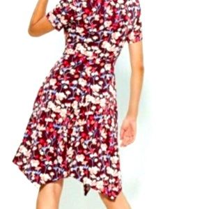 Tommy Hilfiger Beautiful Burgundy Floral Dress, Size 12